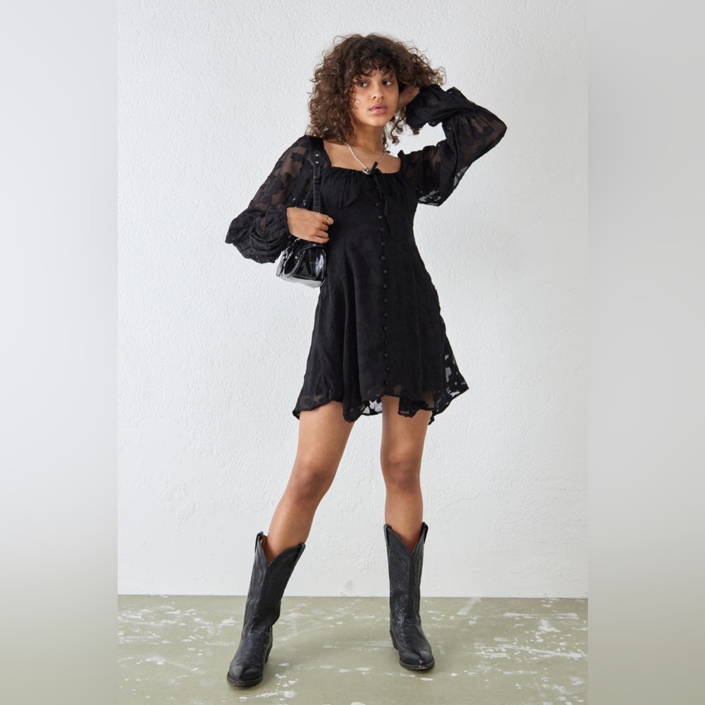 Free People Black Mini Dress